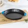 The form for baking is the “corrugated circle. Care ", 30.5 × 4 cm, with silicone handles, anti -stick coating, black color