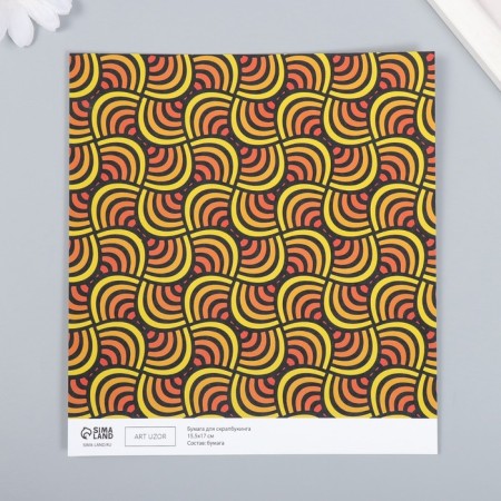 Scrapbooking paper "Summer wave" density 180 g 15.5x17 cm-1