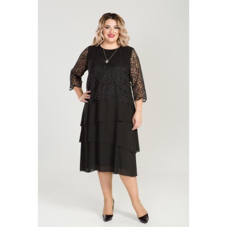 Female dress, size 58, black color-1