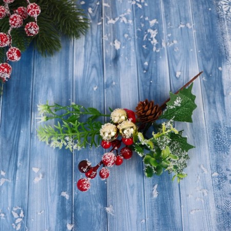Decor "Winter Dreams" Berries Friges Leaves Bash, 19 cm