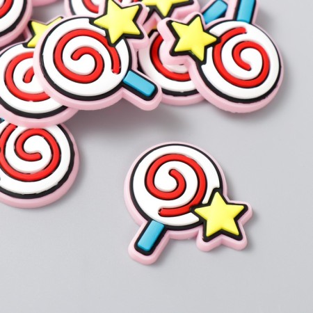 Decor for creativity Rubber "Lands on a stick" set 15 pcs MIX 3x3 cm