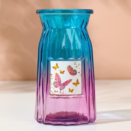 Vase for flowers "Butterflies", 15 cm.-1