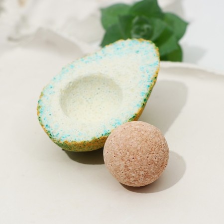 Avocado bathtub bomb, 85 g, aroma of mint and apple, Beauty Food-2