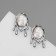 Earrings with pearls "exclus" melting, velvet, color silver