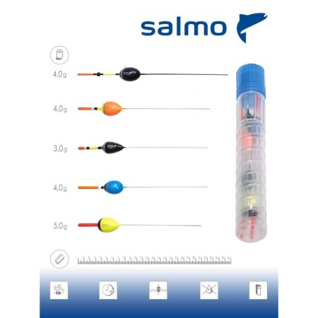 Floats polyurethane. Salmo Pu Current in a 5pcs tube. kit-1