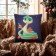 Pillow Ethel "Snake with Mandarins" 40x40 cm, 100% p/e, velor