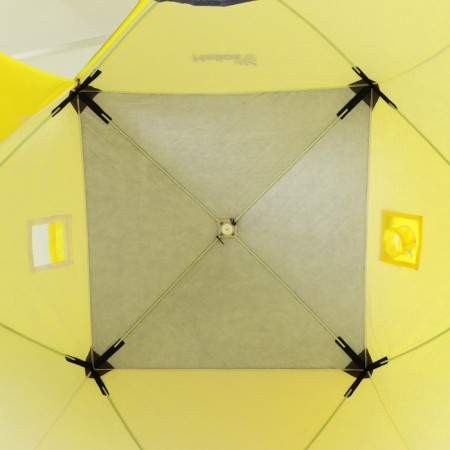 Tent Winter insulated Helios "Cube", 1.75 x 1.75 m, yellow/gray color (HS-Wsci-175YG)-7
