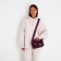 Cross-Bodi Bag with zipper, purple color