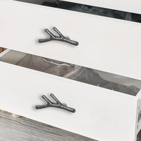Handle button Cappio "branch", color old silver-2