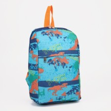Baby backpack on lightning, 2 external pockets, blue color