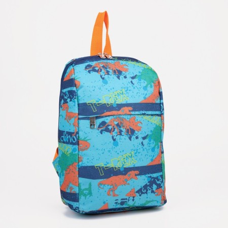 Baby backpack on lightning, 2 external pockets, blue color