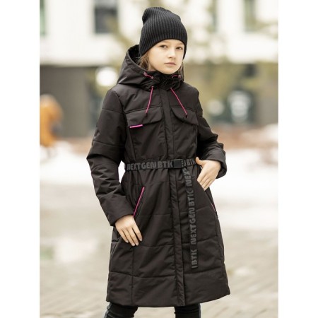 Coat for the girl "Katherine", height 164 cm, black color