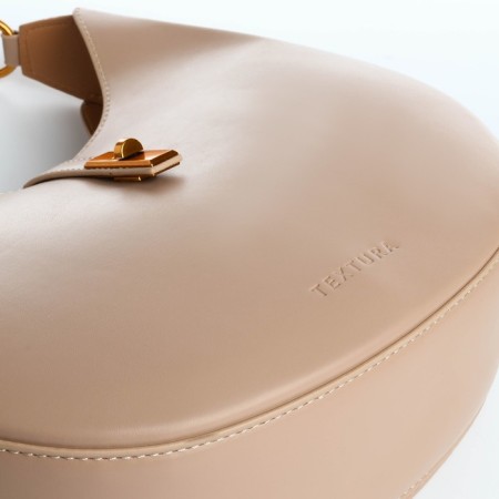 Female bag Textura, cosmetic bag, medium size, beige color-5