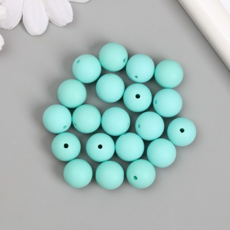 Beads for creativity plastic "Aquamarine" matte d = 1.2 cm set 20 g-2
