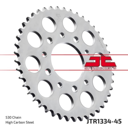 Leader star jt sprockets jtr1334-45, chain 530, 45 teeth
