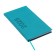 The weekly dated 2025, 85x145 mm, 64 sheets of Escalada, a solid cover made of artificial leather, pancake embossing, block 70 g/m², turquoise, turquoise
