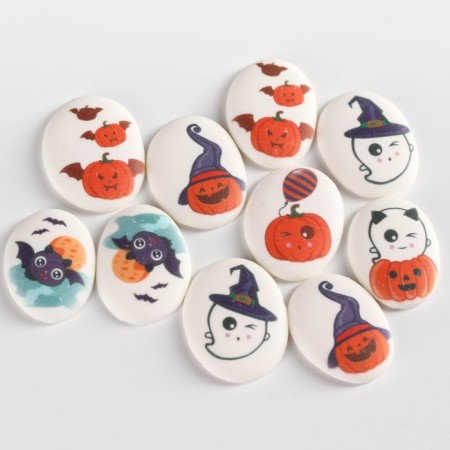 Halloween. Sprinking sugar medallions with a mix of a mix, for decor of cupcakes, cake, drinks, 20 g-2
