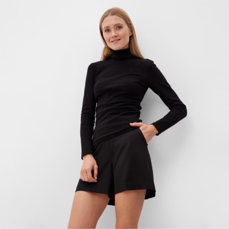 Women's turtleneck Minaku: Basic line color black, size 44-2