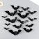 Sticker PVC "bats" 16 pcs 16.5x5.5, 12.5x4, 10.5x3.5, 7x2.5 cm