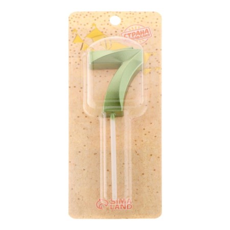 Candle in the cake on the skewer "Fine", the number "7", the emerald, 5 cm-6