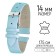 Watch strap, female, 14 mm, genuine leather, blue