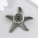 Handle for the casket metal "Sea star" aged silver 5.3x5.3x2.3 cm
