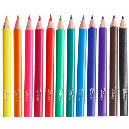 Colored pencils in a tube, 12 colors, trihedral, Minnie Mouse and Unicorn-5