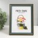 Photo frame plastic 15x20 cm "Green with gold framing" 17x22 cm