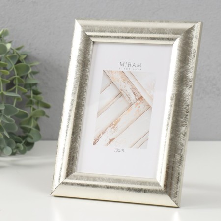Photo frame plastic "Mira" 10x15 cm 221 silver (plastic screen)-1