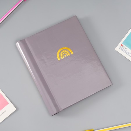 Photo album magnetic 10 sheets "Rainbow with heart" embossing gold 2x16x19 cm