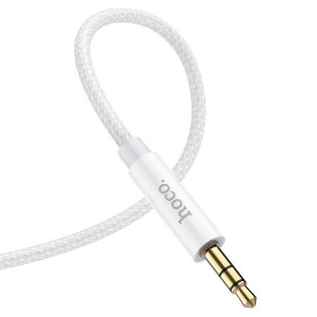 Hoco UPA19, Jack 3.5 mm (M) - Lightning, 1 m, nylon, silver cable-2