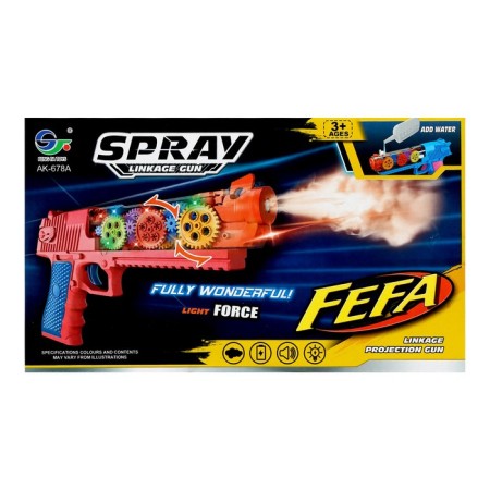 Pistol with gears Spay, Smoke, Light, Sound, on batteries-8