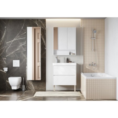 Aquaton Skandi Carder Mirror, 70 cm, white color-3