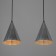 Lamp Bayerlux suspension Bayerlux 2he14 40W chrome d = 16, h = 20+60 cm