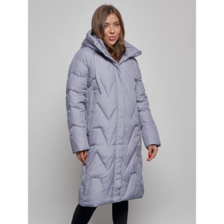 Coat insulated winter female, size 44, blue color-8