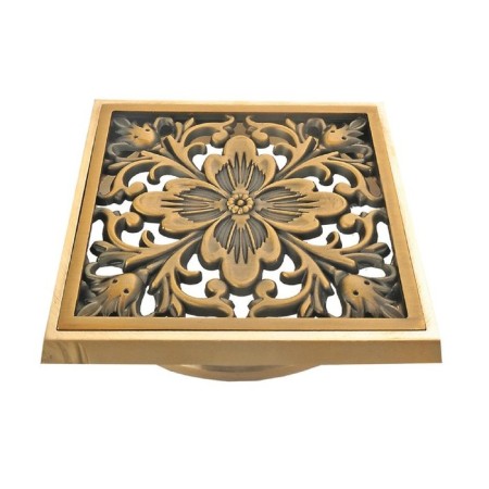 Gag Bronze de Luxe 21975, D = 100 mm, 100x100 mm, with a frame and a designer "Flower"