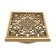 Gag Bronze de Luxe 21975, D = 100 mm, 100x100 mm, with a frame and a designer "Flower"