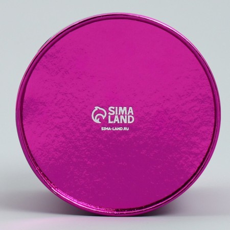 A set of boxes 2 in 1 round, gift packaging, “Present”, pink metallic, 12 x 12, 15 x 15 cm-9
