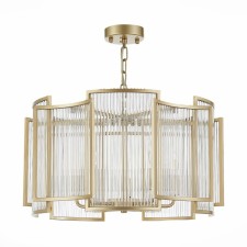 Люстра подвесная St Luce. SL1234.203.05. Cosenza. 5х60 Вт, E14, 58х58 см, цвет шампань