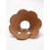 Veterinary collar made of felt "chamomile", size l, brown