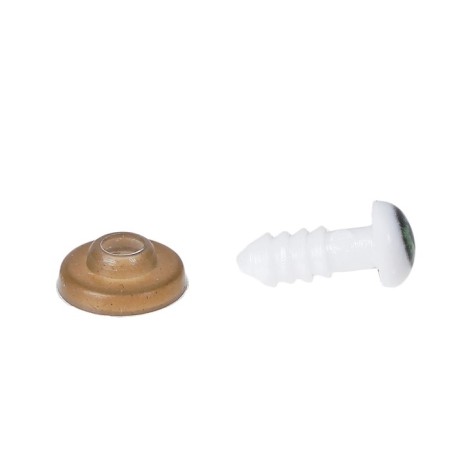 Screw eyes with plugs, set 10 pcs, size 1 pc: 0.8 cm, green color-1