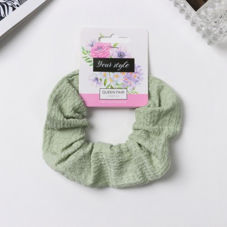 Hair gum "Orbit" Classic Texture, 10 cm, green