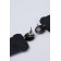 Acrylic earrings "cups of coffee", black and white color