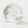 Service Porcelain Tea Leaves, 12 objects: 6 mugs 220 ml, 6 saucers d = 15 cm, white color