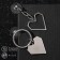 Earrings Metal "Heart" graphics, color silver