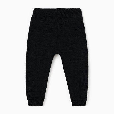 Pants (reitus) Children's knitted minku, black color, height 74-80 cm