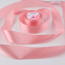 Satin tape, 50 mm × 23 ± 1 m, color pink peach No. 66