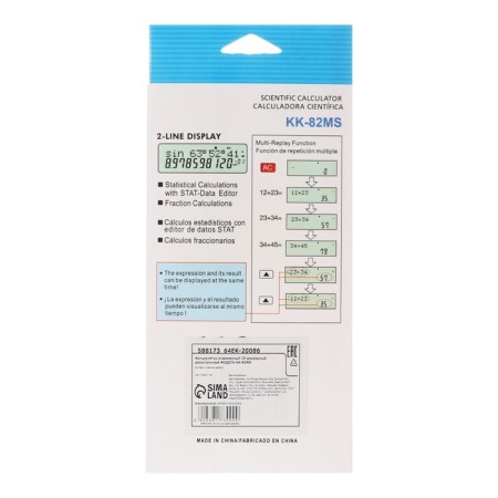 Engineering calculator with a cover cover 10 - discharge KK - 82MS, two -line-10