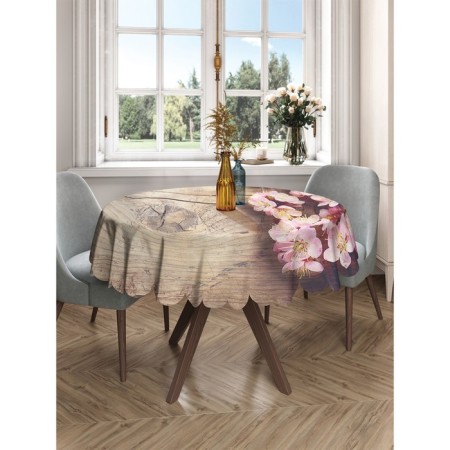 The tablecloth "Cherry flowers", round, Saten, d = 150 cm-2