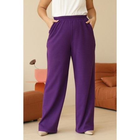 Female costume: cardigan, trousers, size 48, purple color-6